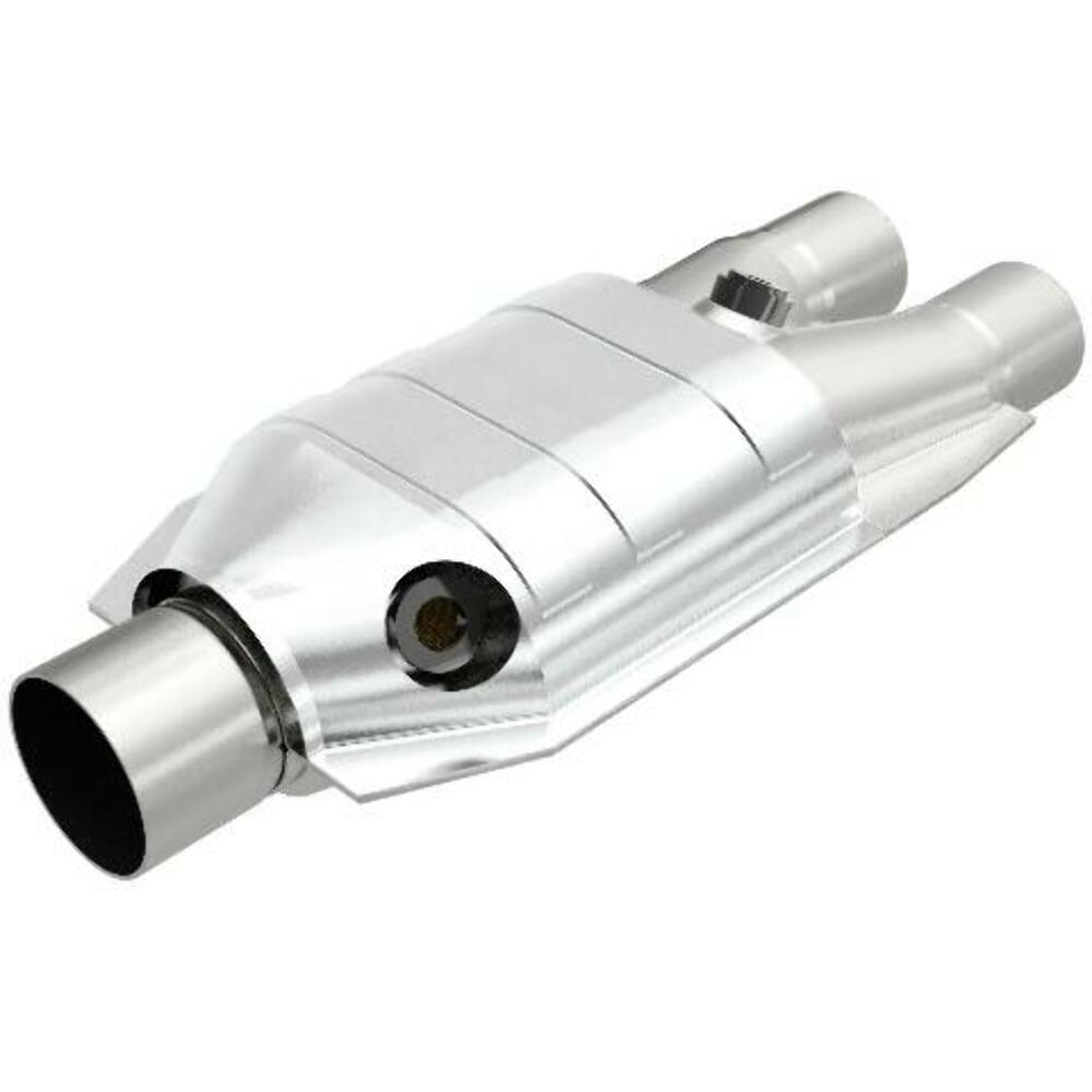 MagnaFlow universal catalytic converter 2.5 inch inlet/outlet stainless steel Federal EPA compliant OBDII 51667