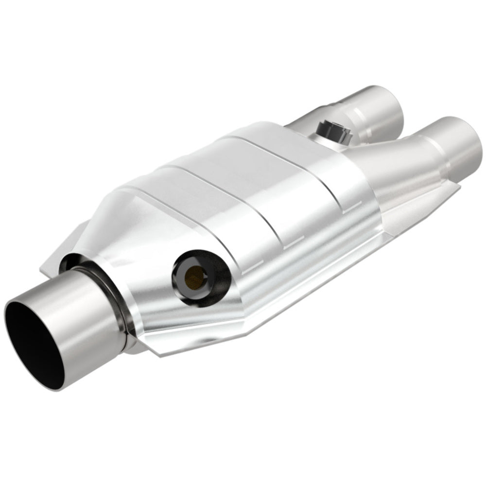 MagnaFlow universal catalytic converter 2.5 inch inlet/outlet stainless steel Federal EPA compliant OBDII 51667