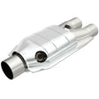 MagnaFlow universal catalytic converter 2.5 inch inlet/outlet stainless steel Federal EPA compliant OBDII 99667h