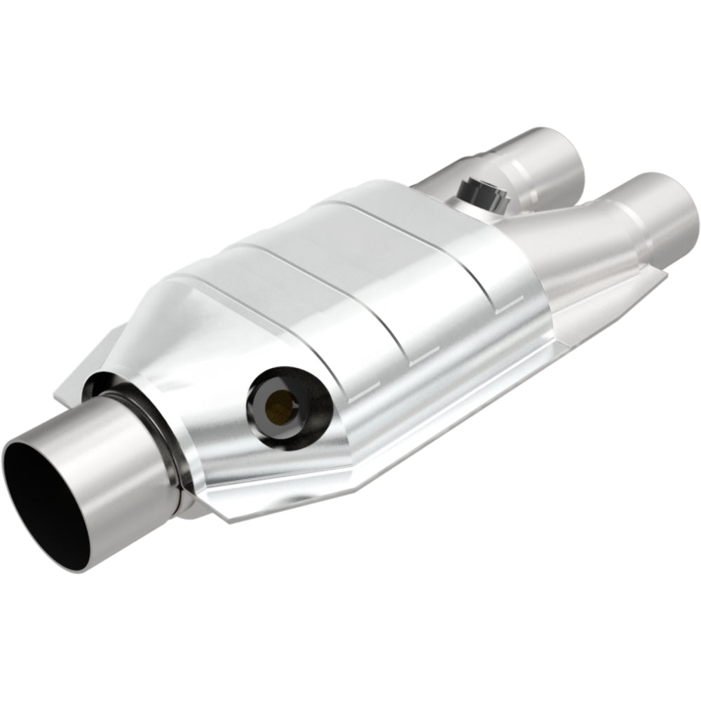 MagnaFlow universal catalytic converter 2.5 inch inlet/outlet stainless steel Federal EPA compliant OBDII 99667h