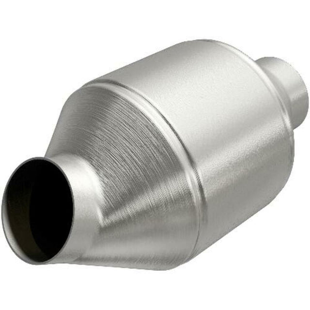 MagnaFlow universal catalytic converter 5 inch inlet 2.5 inch outlet stainless steel Federal EPA compliant OBDII 99776h