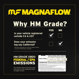 MagnaFlow universal catalytic converter 5 inch inlet 2.5 inch outlet stainless steel Federal EPA compliant OBDII 99776h