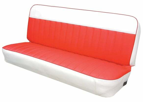 1960-1966 Chevrolet C10 Panel; Two Tone Bench Seat Upholstery UP66V00RED
