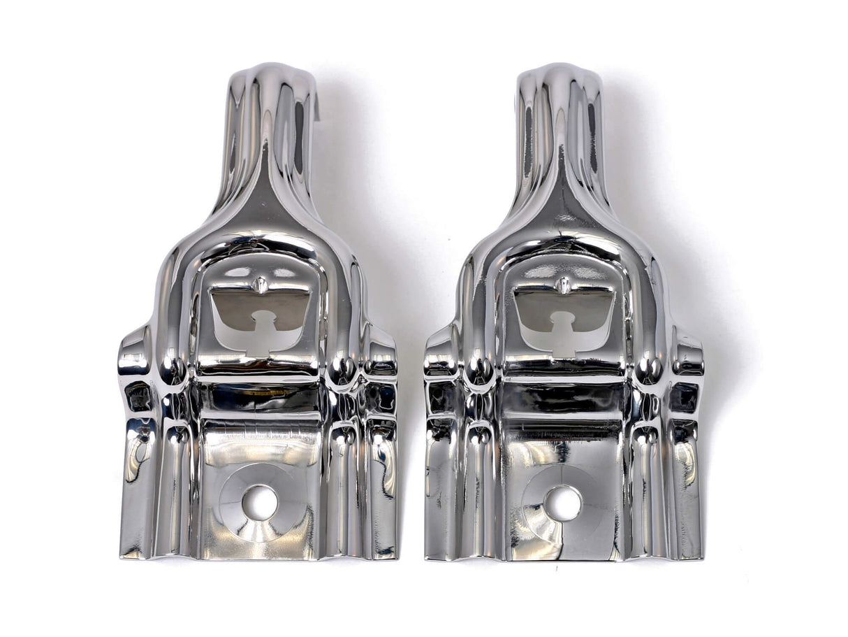 Upper Radiator Brackets SS Pair fits Ford Mustang 1987-1993 Drake -E7SZ-8A193-S muscle car polished stainless steel 7213
