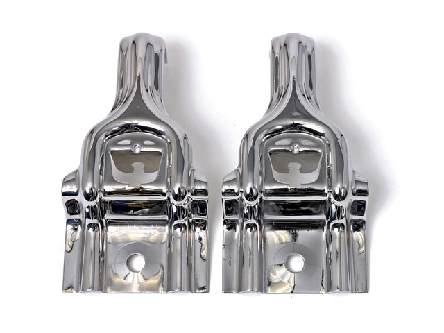 Upper Radiator Brackets SS Pair fits Ford Mustang 1987-1993 Drake -E7SZ-8A193-S muscle car polished stainless steel 7213