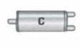 V Power Muffler; 4" X 9.75" Oval 3" Center In/Dual 2" Out-Fits 3" Pipe -V4162C Jones Exhaust 4 inch