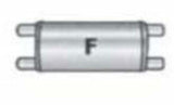 Jones Exhaust performance muffler universal v413f-v-power-series-muffler-2-25-inlet-2-25-outlet 4 inch