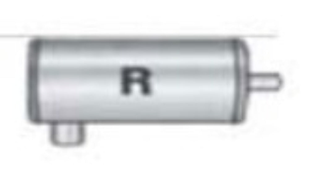 Jones Exhaust performance muffler universal v414r-v-power-series-muffler-2-5-inlet-2-5-outlet 4 inch