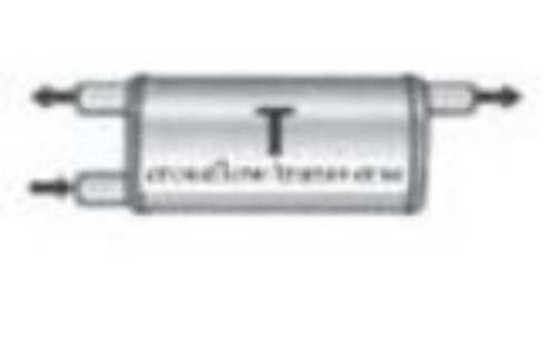 Jones Exhaust performance muffler universal v4164t-v-power-series-muffler-3-inlet-2-5-outlet 4 inch
