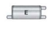 Jones Exhaust performance muffler universal v416e-v-power-series-muffler-3-inlet-3-outlet 4 inch