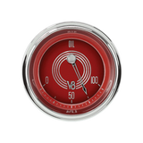 V8 Red Steelie 2 1/8" Oil Pressure V8RS81SHC