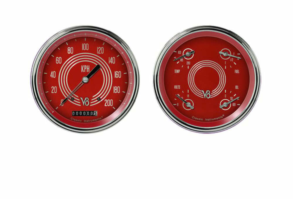 Classic Instruments analog dash gauge set