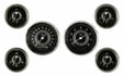 Classic Instruments analog dash gauge set black silver