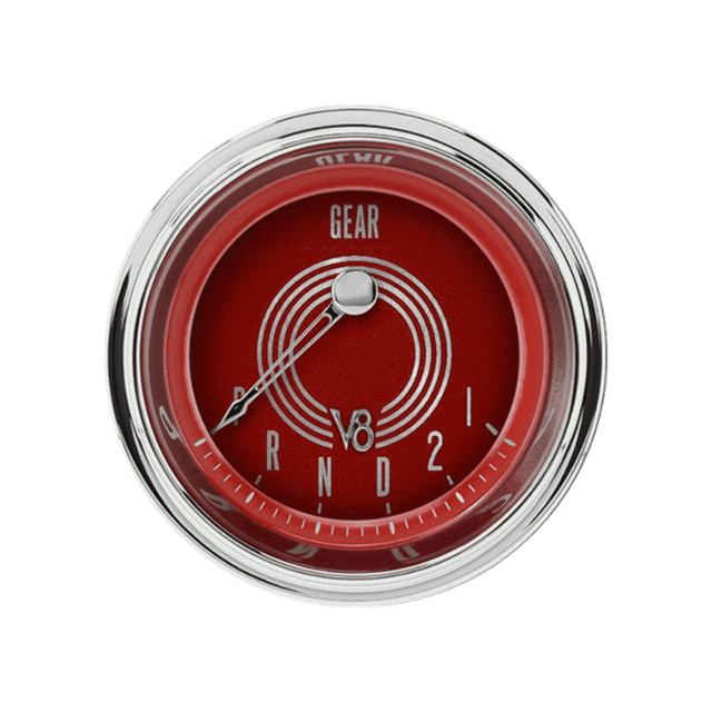 V8 Red Steelie 2 1/8" Gear Indicator V8RS07SHC