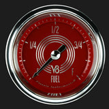 V8 Red Steelie 2 1/8" Fuel Gauge V8RS109SHC