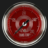 V8 Red Steelie 2 1/8" Transmission Temperature Gauge V8RS127SHC