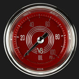 V8 Red Steelie 2 1/8" Oil Pressure Gauge V8RS181SHC