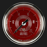 V8 Red Steelie 2 1/8" Air Fuel Ratio Gauge V8RS194SHC