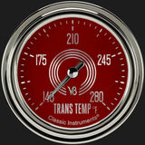 V8 Red Steelie 2 5/8" Transmission Temperature Gauge V8RS327SLC