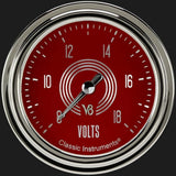 V8 Red Steelie 2 5/8" Voltage Gauge V8RS330SLC