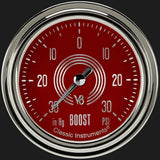 V8 Red Steelie 2 5/8" Boost/Vac Gauge V8RS341SLC