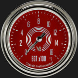 V8 Red Steelie 2 5/8" Exhaust Gas Temp. Gauge V8RS398SLC