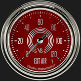 V8 Red Steelie 2 5/8" Outside Air Temp Gauge V8RS399SLC