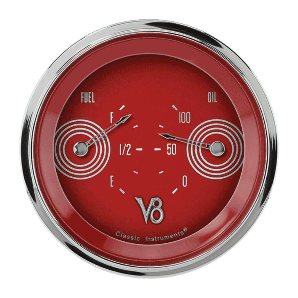 V8 Red Steelie 3 3/8" Dual V8RS72SHC