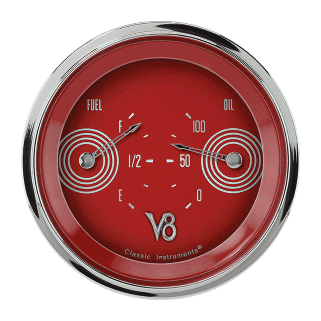 V8 Red Steelie 3 3/8" Dual V8RS72SHC