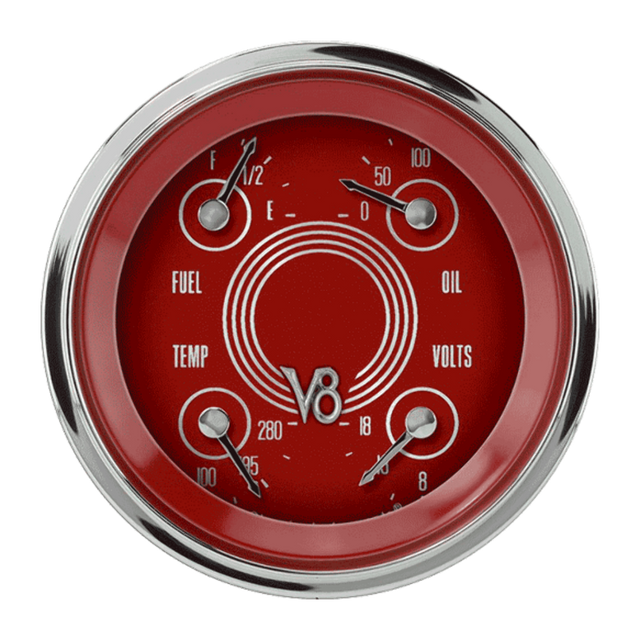 V8 Red Steelie 3 3/8" Quad V8RS77SHC