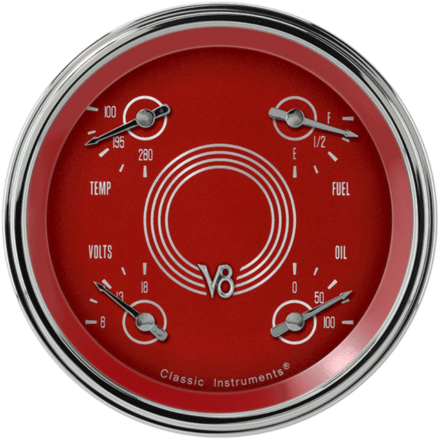 V8 Red Steelie 4 5/8" Quad V8RS75SLC