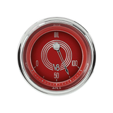 V8 Red Steelie 2 1/8" Oil Pressure V8RS81SHC
