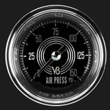 V8 Speedster 2 1/8" Air Pressure Gauge V8SR118SHC