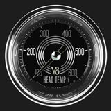 V8 Speedster 2 1/8" Cylinder Head Temp. Gauge V8SR197SHC
