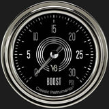 V8 Speedster 2 5/8" Boost Gauge, 30 psi V8SR342SLC