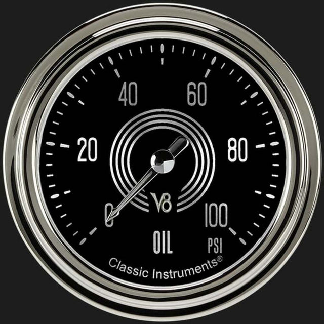 V8 Speedster 2 5/8" Oil Pressure Gauge V8SR381SLC
