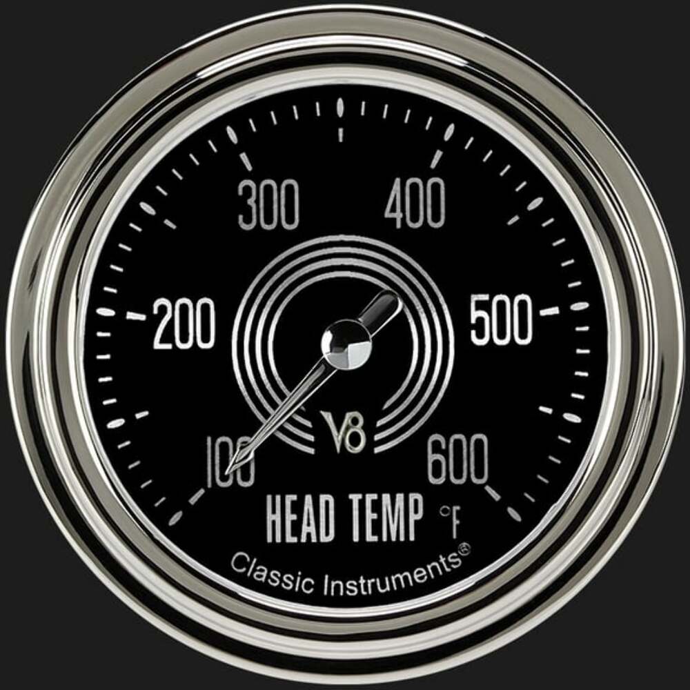V8 Speedster 2 5/8" Cylinder Head Temp. Gauge V8SR397SLC