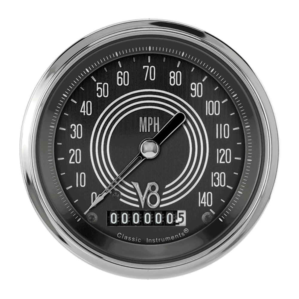 t V8 Speedster 3 3/8" Speedometer V8SR55SHC Classic Instruments