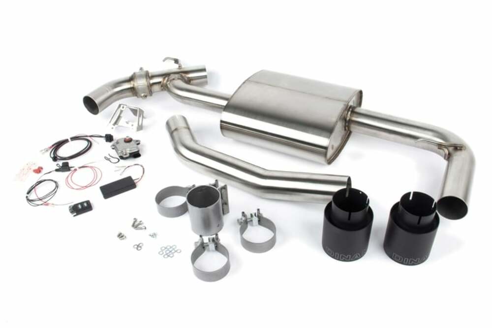 Valved Axle-Back Exhaust for 2017-2024 MINI Countryman S/Clubman S D660-0083-BLK BMW performance black stainless steel