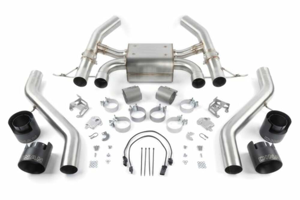Valved Axle-Back Exhaust For 2023-2024 Bmw M2 Stainless Black Tips-D660-0100-BLK BMW performance stainless steel