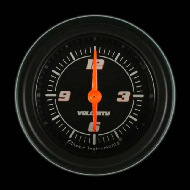 Velocity Black 2 1/8" Clock VS90BBLF