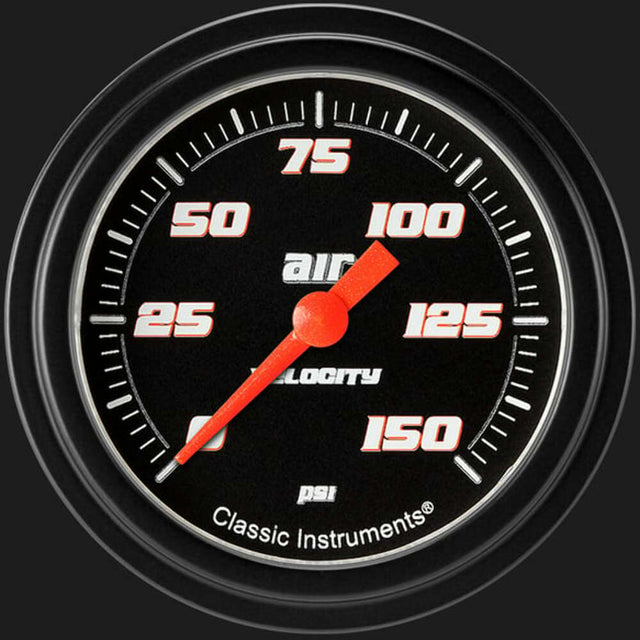 Velocity Black 2 5/8" Air Pressure Gauge VS318BBLF