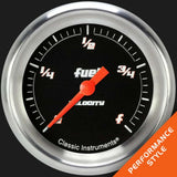 t Velocity Black 2 5/8" Fuel Gauge VS309BAPF Classic Instruments