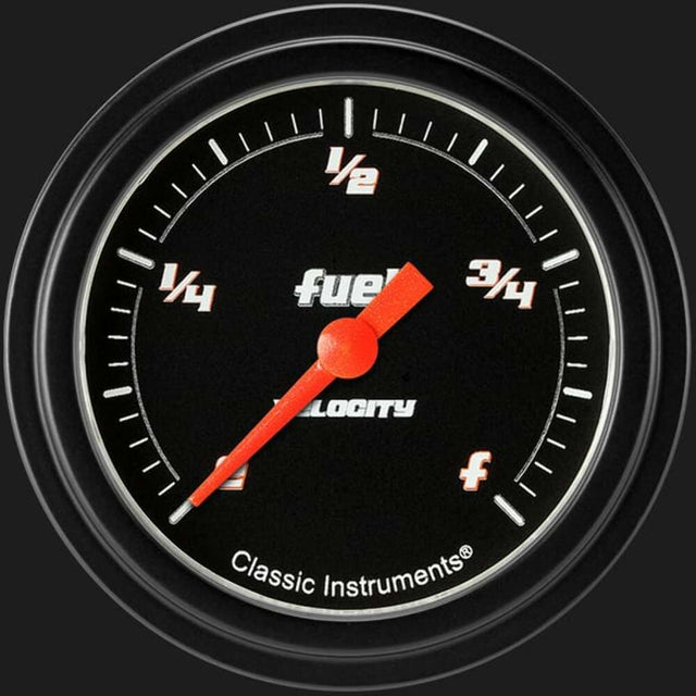 Velocity Black 2 5/8" Fuel Gauge VS309BBLF
