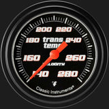 Velocity Black 2 5/8" Transmission Temperature Gauge VS327BBLF
