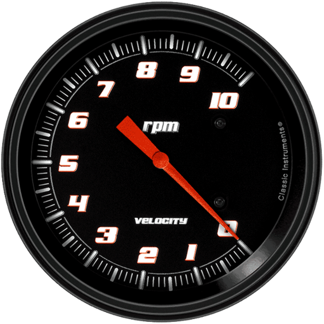 Velocity Black 4 5/8" Tachometer VS71BBLF