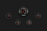 Velocity Black Five Gauge Set 100 VS100BBLF