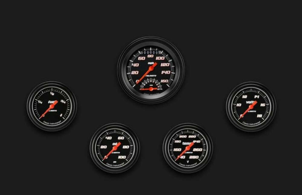 Velocity Black Five Gauge Set 335 VS335BBLF