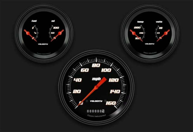 Velocity Black Series Three Gauge Set VS64BBLF