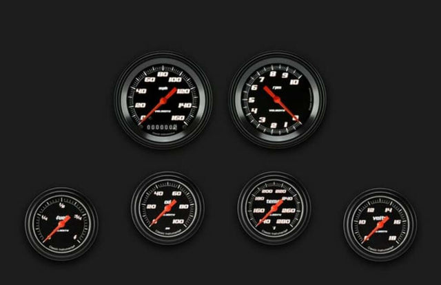 Velocity Black Six Gauge Set 301 VS301BBLF
